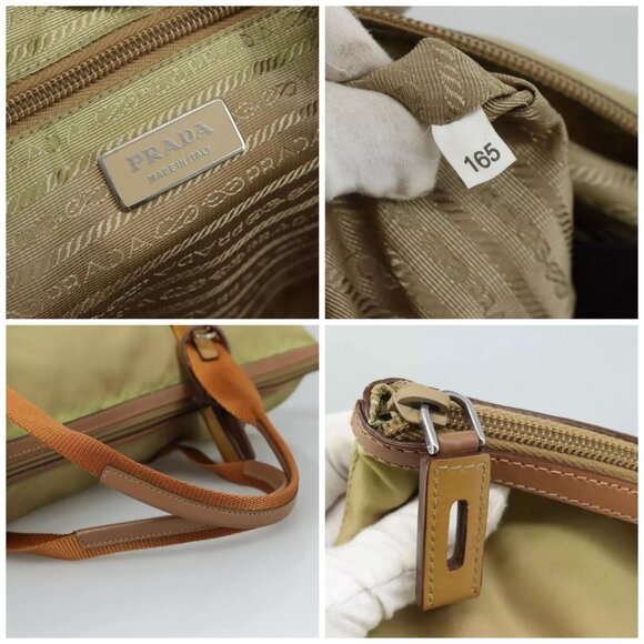 PRADA Hand Bag Nylon Beige Auth - Picture 14 of 15